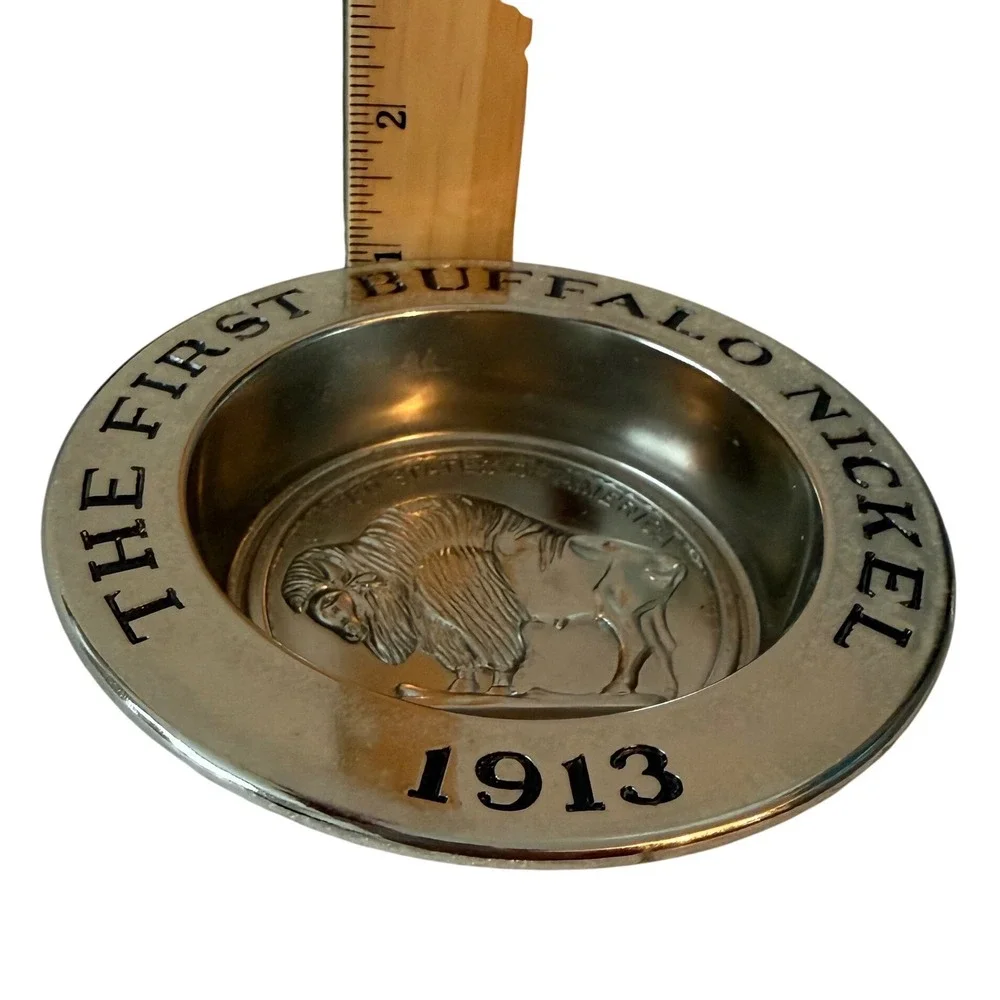 Vintage Buffalo Nickel Soap‎ Dish 1913 Design w/ Unused Soap James E Fraser Box